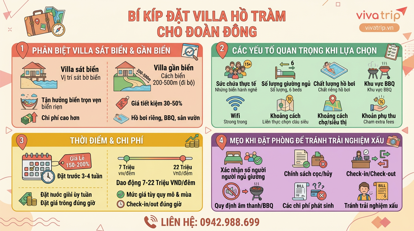 Villa Hồ Tràm cho nhóm — kinh nghiệm thực tế và những điều cần biết trước khi đặt