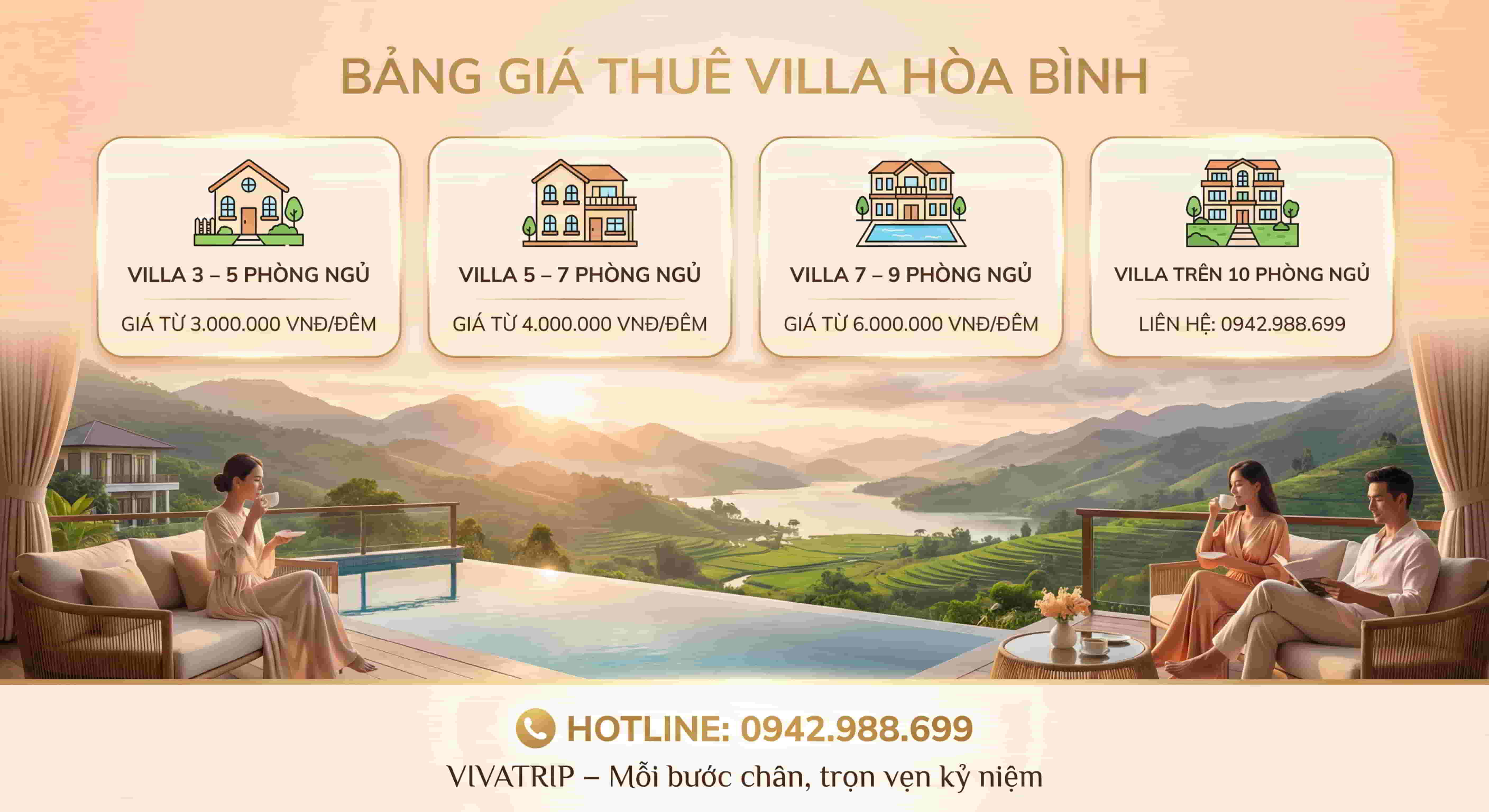 Bảng Giá Thuê Viila Hoà Bình