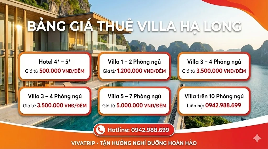 Bảng Giá Thuê Viila Hạ Long